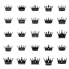 crown silhouette vector set photo,free download