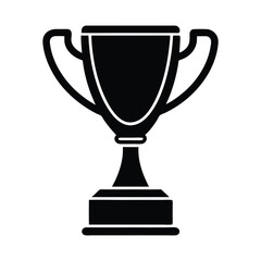 trophy cup isolated on white, Black And Gray Trophy Icon, trophy icon