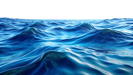 ocean water sea surface with ripples wave  isolated on white background PNG