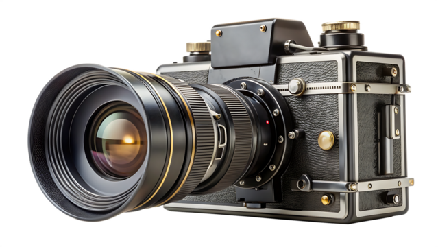  professional film camera isolated on white background PNG