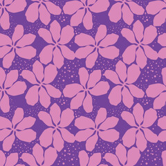 Colorful hand draw flowers seamless pattern. Can be used for fabric textile wallpaper.
