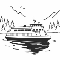 Obraz premium ship in the sea