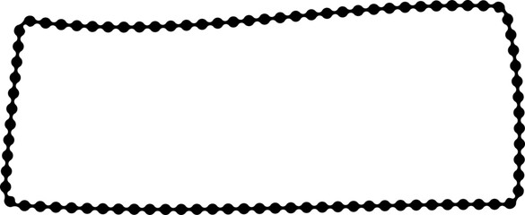Rectangular path formed by a blobby outline with a black dotted trace and smooth transitions.