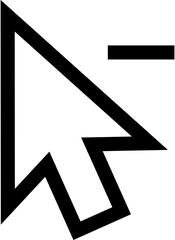 Selection and Cursors line editable icon. Editable stroke. Vector illustration.