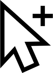 Selection and Cursors line editable icon. Editable stroke. Vector illustration.