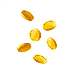 3D money coin saving, vector 10 eps.