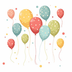 Set of colorful balloons