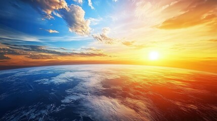 Planet Earth Sunrise , Day and Night Transition.