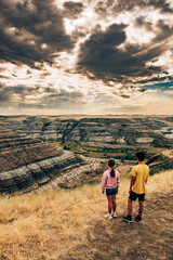Family trip to Willow Creek Hoodoos, Drumheller, Alberta, Canada	