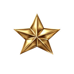 Obraz premium Luminous Golden Star 3D Render of a Sparkling Five-Pointed Star