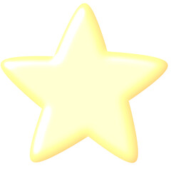 3d golden star
