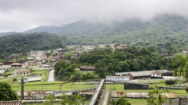 An abandoned British trainstation, in Santo Andre SP Brazil.March 10, 2025.