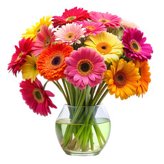 Fototapeta premium colorful gerber flowers in vase