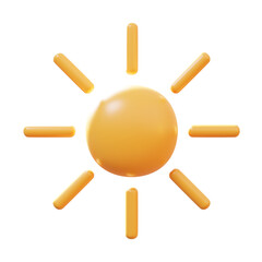3D Sunny Emoji Icon - climate, weather