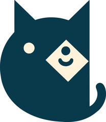 Fototapeta premium Sleek pet logo design with feline grace