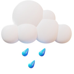 3D rain clouds - climate, weather