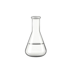 Erlenmeyer Flask with Liquid - Scientific Experiment Concept