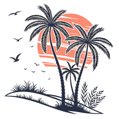 Obraz premium tropical palm trees