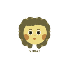 zodiac sign virgo.vector graphics of constellations