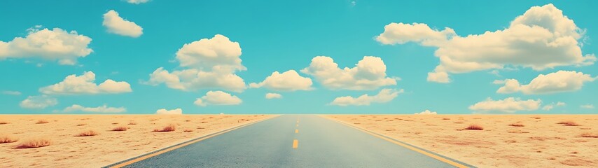 Desert Highway Under a Sky