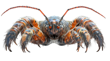 Centipede for Insect and Nature Decor - Isolated on White Background