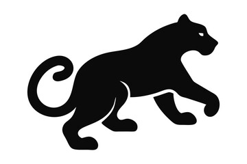 Obraz premium Sleek Panther Silhouette Symbol of Power and Elegance