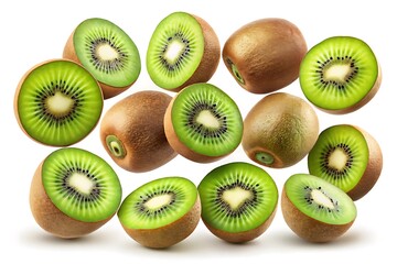 Fototapeta premium Bunch of green kiwi fruit