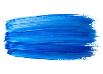 blue paint brush strokes in watercolor isolated on white background PNG