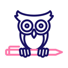 Wordsmith Vector Line two Colors Icon Design