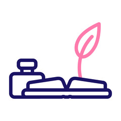 Memoir Vector Line two Colors Icon Design