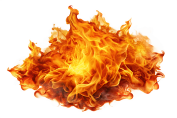 Flame effect PNG images isolated on white background