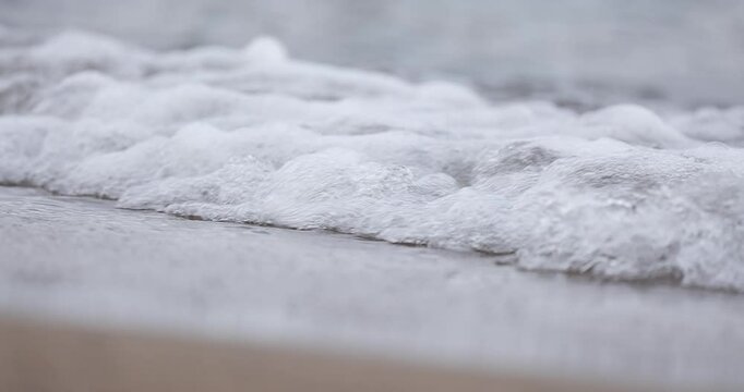 relaxing sea waves on the beach