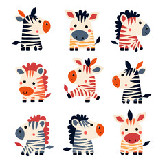 zebra cartoon set © Chelsea
