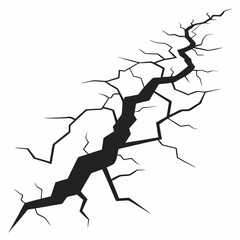 Surface cracks and fissures in ground vector