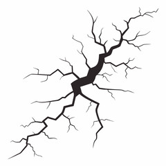 Surface cracks and fissures in ground vector