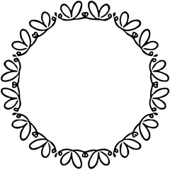 round frame with floral ornament