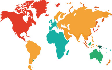 World map with countries