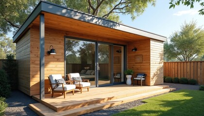Eco-friendly home with sustainable design elements