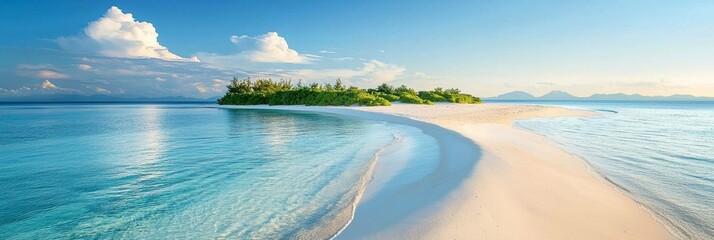 Obraz premium Turquoise Water and White Sand Beach Paradise Island,Tropical,Seascape