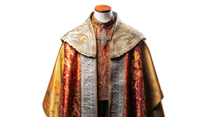 Chasuble for Christian Liturgical Wear - Isolated on White Background