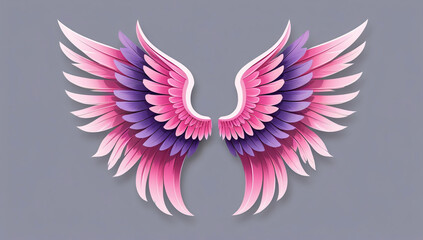 Fototapeta premium Colorful Angel Wing Illustration