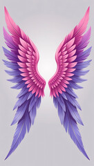Fototapeta premium Colorful Angel Wing Illustration