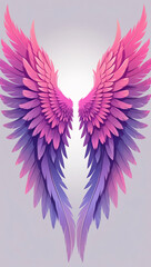 Obraz premium Colorful Angel Wing Illustration