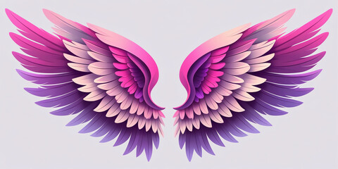 Fototapeta premium Colorful Angel Wing Illustration