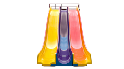 Photo of large water slide isolated on transparent background.png