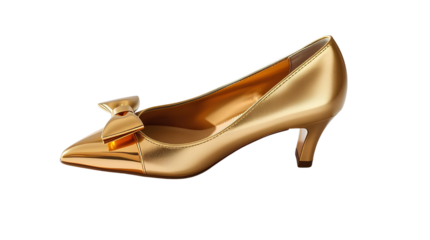 Photo of single women's shoe isolated on transparent background.png