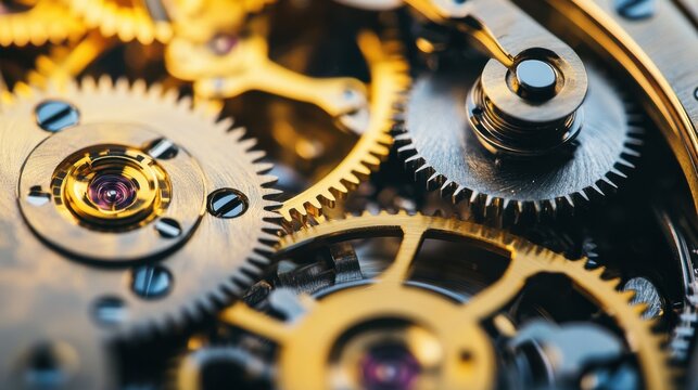 Watchmaker adjusting delicate gears inside a luxury timepiece. Featuring skill and intricacy