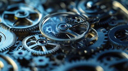 Watchmaker assembling intricate gears inside a luxury watch. Featuring expertise and patience