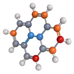 Obraz premium Chemical structure of a molecule on a transparent background