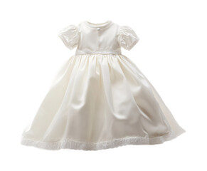 Christening Gown for Christian Baptism - Isolated on White Background